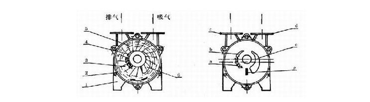 SK水环真空泵结构图